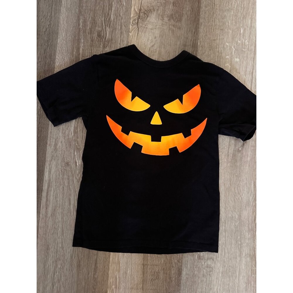 Children’s place Halloween jack-o-lantern pumpkin tshirt size m 7-8